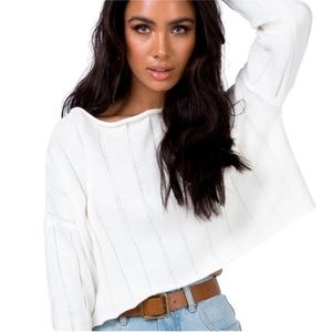 Princess Polly Depths Jumper White